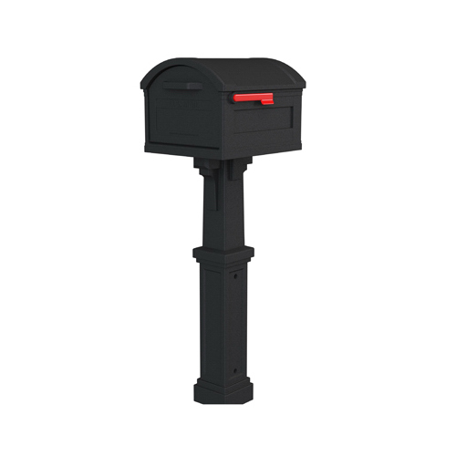 Gibraltar Mailboxes GHC40B01 Mailbox Gibraltar es Grand Haven Classic Plastic Post Mount Black Powder Coated
