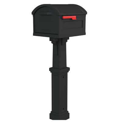 Gibraltar Mailboxes GHC40B01 Mailbox Gibraltar es Grand Haven Classic Plastic Post Mount Black Powder Coated