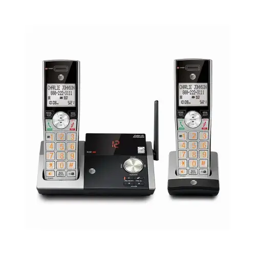 Answering System DECT 6.0 2 Handle Digital Cordless Silver Silver