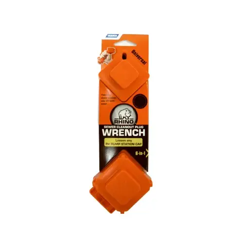 RhinoFLEX RV Sewer Cleanout Plug Wrench Orange