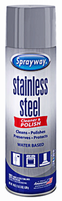 SPRAYWAY SW148R Stainless Steel Cleaner & Polish No Scent 15 oz Spray