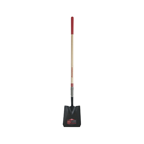 Shovel 59.5" Steel Square Digging Wood Handle Black/Red
