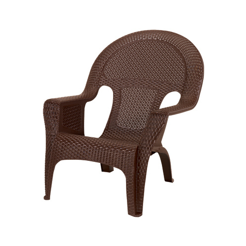 Lounge Chair Brown Polypropylene Frame Woven