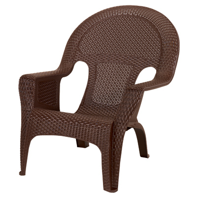 Adams 8070-60-3700 Lounge Chair Brown Polypropylene Frame Woven