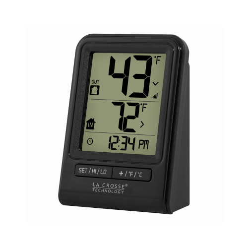 Thermometer Technology 140 F Wireless 2.64" L X 1.38" W Black Black