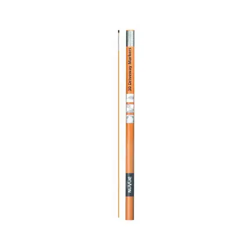 NuVue 2667 Driveway Marker 72" Round Orange Orange