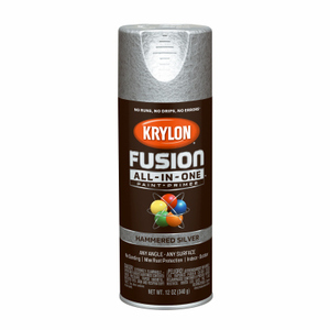 Krylon Hammered Silver Fusion All-In-One Spray Paint & Primer - 12 oz