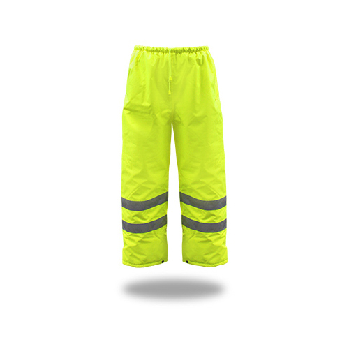 Safety Works 3NR4000M Rain Pants, Hi Viz Yellow Polyester, Lined, M