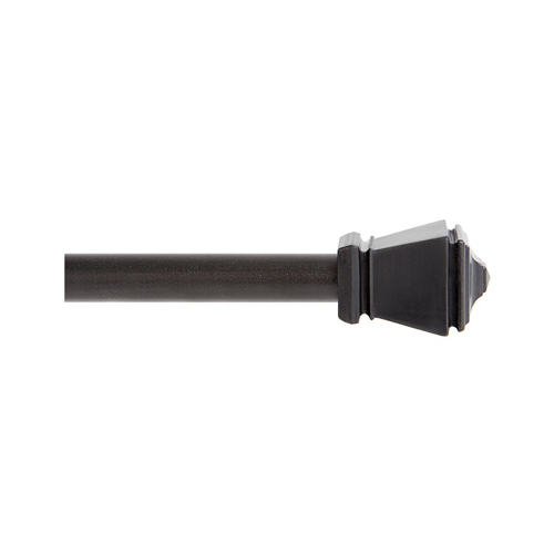 Amelia Cafe Curtain Rod, Black, 7/16 x 28 to 48 In.