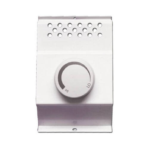 Single Pole Line Voltage Baseboard Thermostat Heating and Cooling Dial White