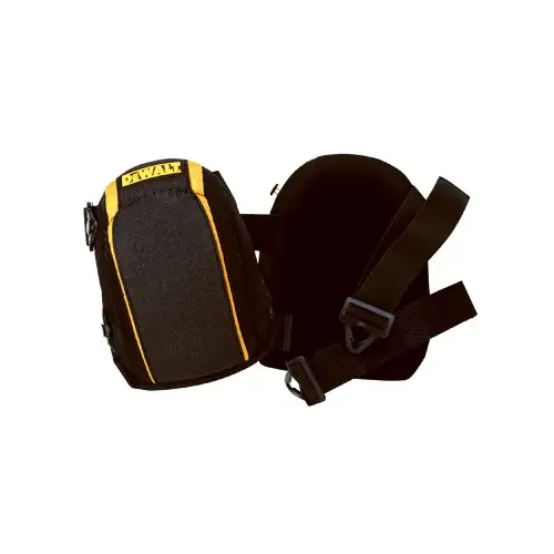 Non-Marring Knee Pad, Polyester Cap, EVA Foam Pad, Buckle Closure Black/Yellow