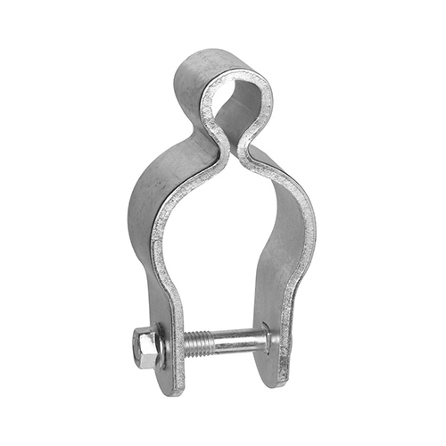 Pipe Hinge 2" L Zinc-Plated Silver Steel Zinc-Plated