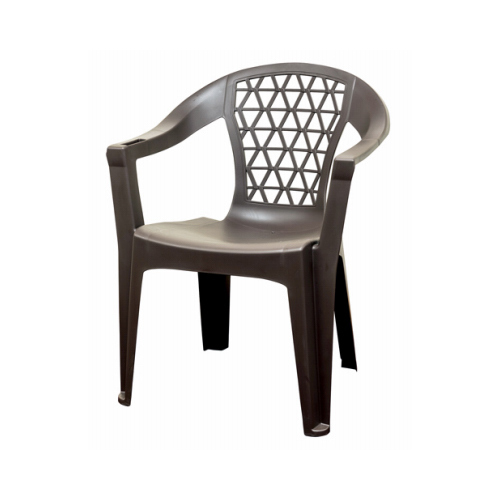 Adams 8220-60-3700 Chair Penza Earth Brown Polypropylene Frame Stackable