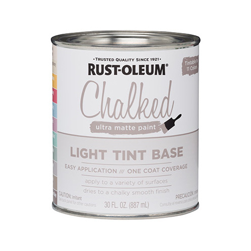 RustOleum 287688XCP2 Chalk Paint Chalked Ultra Matte Light Tint Base