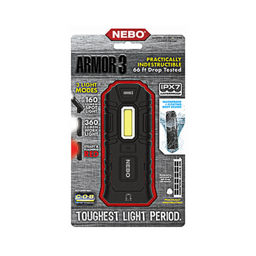 Nebo 6785 COB Flashlight Armor3 360 lm Black LED AAA Battery Black
