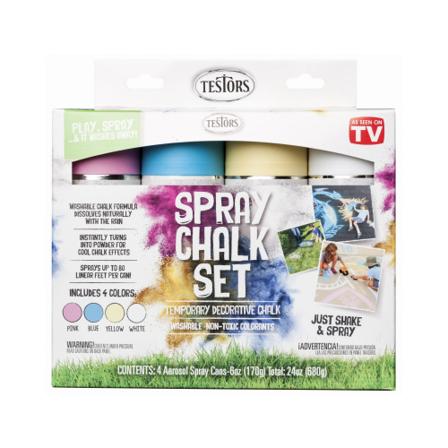 RustOleum 306006 Spray Chalk Set Testors Assorted 6 oz Assorted