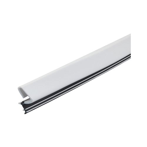 Weatherstrip White Rubber For Doors 7 ft. L X 3/4" White