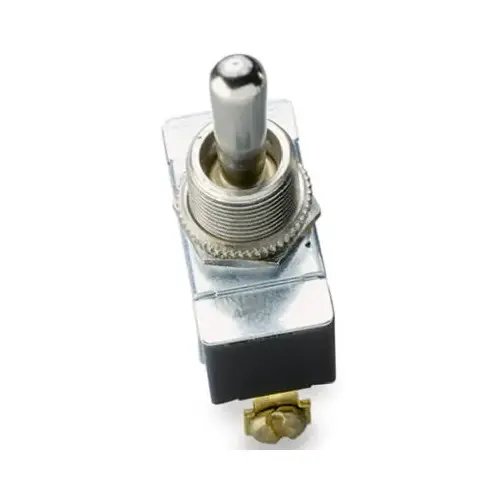 Toggle Switch, 125/250 V, SPDT, Screw Terminal, Silver