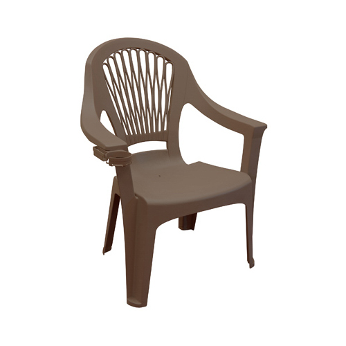 Chair Big Easy Earth Brown Polypropylene Frame High-Back