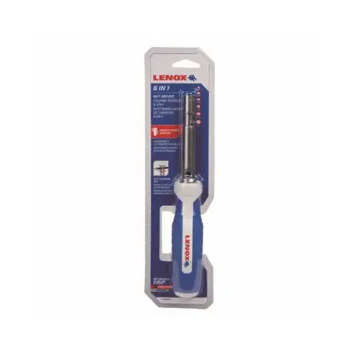 Multi-Bit Nutdriver 6-in-1 SAE High Leverage Blue