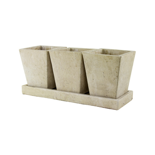 Syndicate Home & Garden 7909-02-901 Garden Planter Urban Earth 4-3/4" H X 2-3/4" W Cement Stone Stone