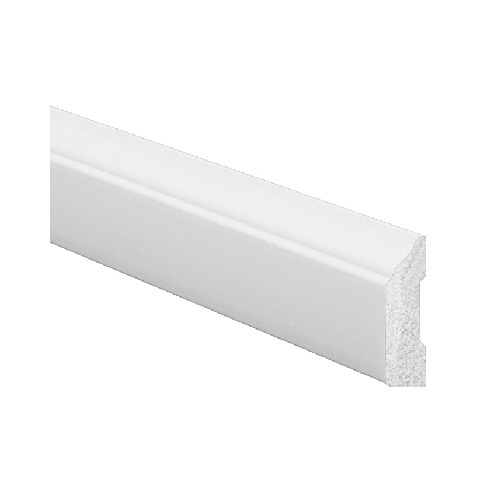 946 OG Stop Moulding, 7 ft L, 1-5/16 in W, Polystyrene, Crystal White