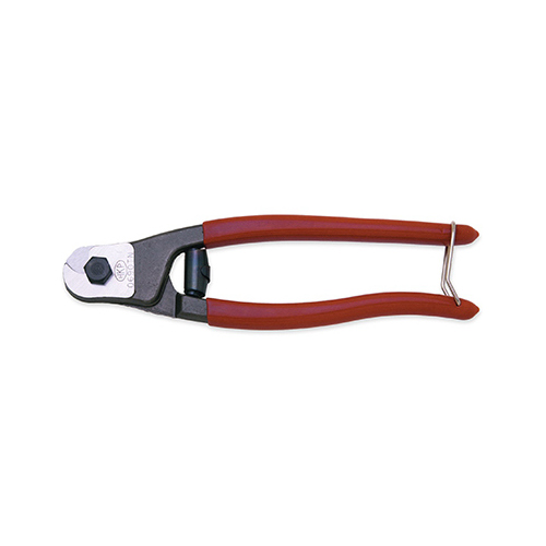 Cable Cutter, 3/16 in Cutting Capacity, 7-1/2 in OAL, Steel Jaw Red