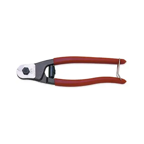 Crescent 0690TN Cable Cutter, 3/16 in Cutting Capacity, 7-1/2 in OAL, Steel Jaw Red