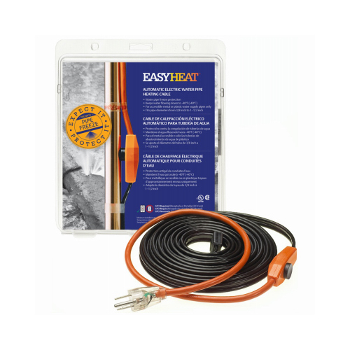 Easy Heat AHB019A AHB-019A Pipe Heating Cable, 120 VAC, 9 ft L