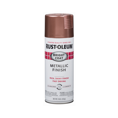 STOPS RUST Bright Coat Metallic Finish Spray, Rose, 11 oz, Aerosol Can