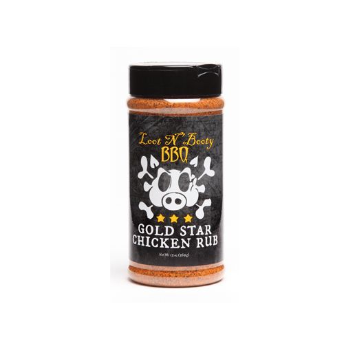 Loot N' Booty Gold Star Chicken Rub, 13 oz Bottle