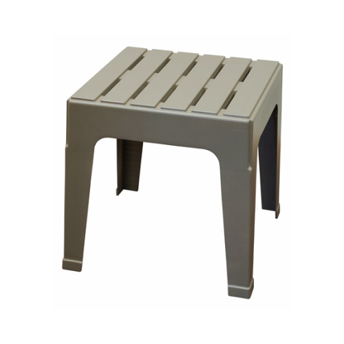 Adams 8090-13-3731 Side Table Big Easy Gray Square Resin Stackable Gray