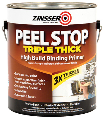 Zinsser 260924 Peel Stop Triple-Thick Primer, Flat/Matte, White, 1 gal