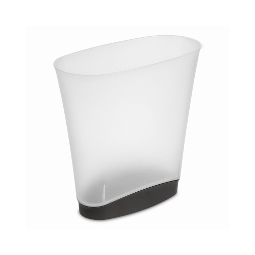 Wastebasket 2.4 gal Clear Polypropylene Slim Clear