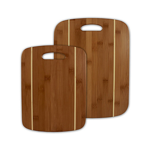 Cutting Board Set 13" L X 9.5" W X 0.38" Bamboo Brown