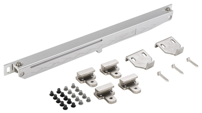 National Hardware N187-082 Sliding Door Hardware Kit, 13-3/8 in L Track, Plastic, Satin Nickel