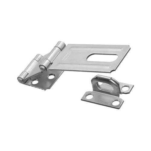 National Hardware N103-259 V34 Series Safety Hasp, 3-1/4 in L, 1-1/2 in W, Steel, Zinc, Non-Swivel Staple