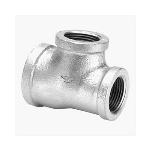 Galvanized Reducing Pipe Tee, 1 x 3/4-In.