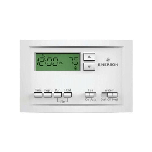 White Rodgers P210 Programmable Thermostat Heating and Cooling Push Buttons White