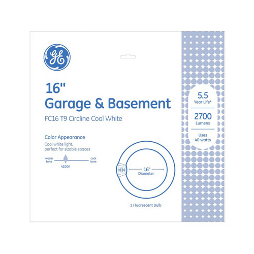 GE 33893 Fluorescent Bulb 40 W T9 16" L Cool White A-Line 4100 K Frosted