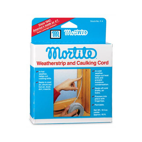 Frost King F4 Caulking Cord Mortite Gray Poly Form For Windows 45 ft. L