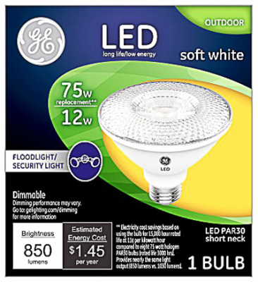 GE 38443 LED Bulb PAR30 E26 (Medium) Soft White 75 W Clear