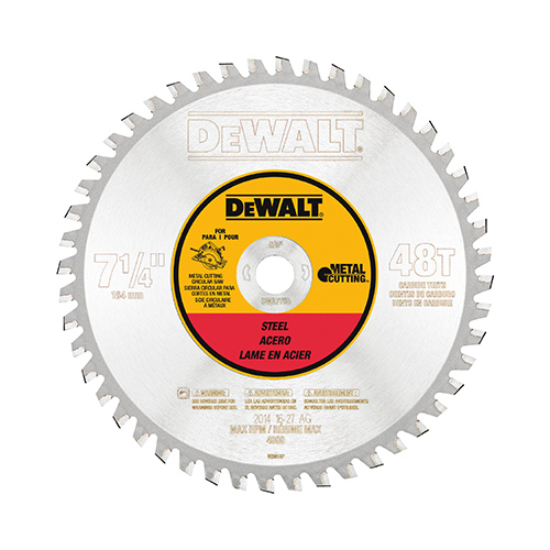 DEWALT DWA7766 Circular Saw Blade 7-1/4" D X 5/8" S Ferrous Metal Cutting Carbide Tipped Titanium 48 t