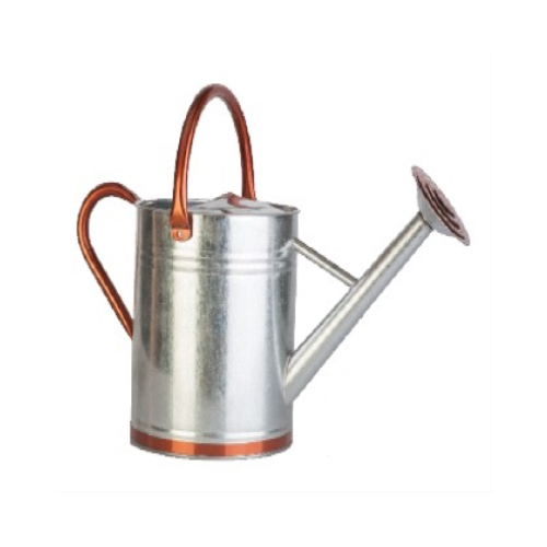 PANACEA 84895 Watering Can Copper/Silver 2 gal Galvanized Steel Copper/Silver