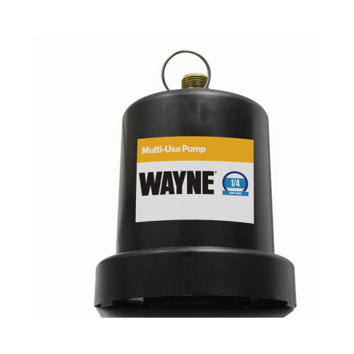 Wayne TSC130 Submersible Utility Pump 1/4 HP 1250 gph Thermoplastic Switchless Switch Bottom AC