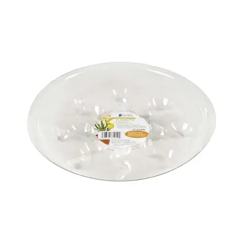 Saucer Plus VUS Planter Saucer, 6 in Dia, Plastic, Clear