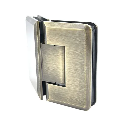 Premier Series Glass To Glass Mount Shower Door Hinge 135 Degree Antique Brass