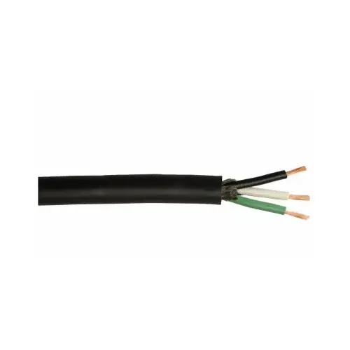 Electrical Cable, 10 AWG Wire, 3 -Conductor, Copper Conductor, TPE Insulation, TPE Sheath, 300 V