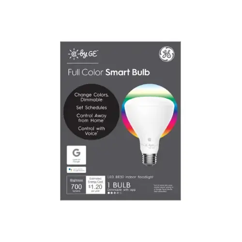 LED Smart Bulb BR30 E26 (Medium) Color Changing 65 W Frosted