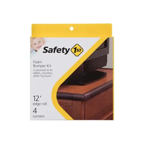 Safety 1st HS251 Adhesive Foam Brown Edge Roll and Corners Bumper Kit